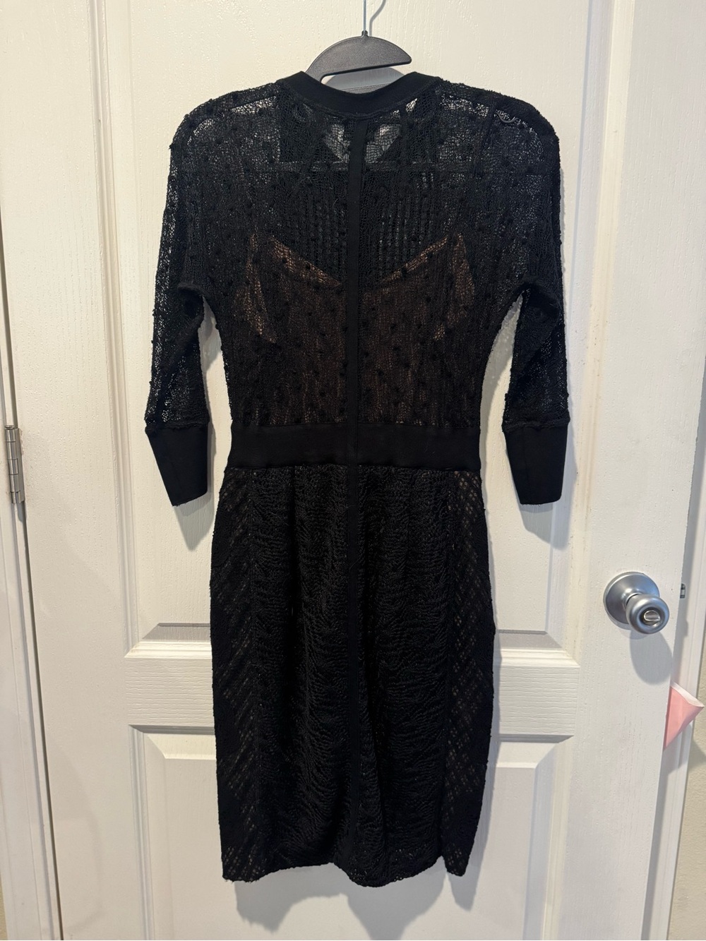 Anthropologie Beguile Byron Lars Mona Black Lace Button-Front Sheath Dress - Picture 5 of 6